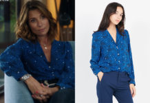 DEMAIN NOUS APPARTIENT : la blouse bleu électrique imprimé animal de Raphaëlle