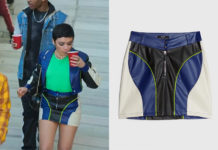 ÉLITE : Ari’s black blue white mini skirt in S6E04