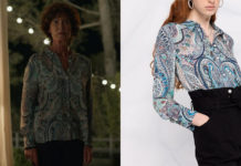 UN SI GRAND SOLEIL : la chemise motif cachemire d’Élisabeth dans l’épisode 1020