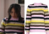 YOUNG ROYALS : Felice’s multicoloured striped jumper in S2E02