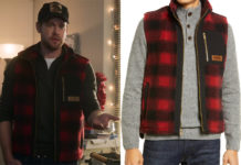 FALLING FOR CHRISTMAS : Jack’s red buffalo check fleece vest