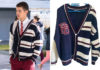 ÉLITE : Patrick’s blue cardigan with white stripes in S6