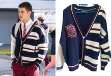 ÉLITE : Patrick’s blue cardigan with white stripes in S6