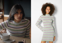 DEMAIN NOUS APPARTIENT : la robe à chevrons de Camille dans l’épisode 1328