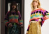 EMILY IN PARIS : Emily’s Multicolor scallop intarsia-knitted sweater in S3E01