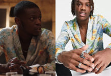 ICI TOUT COMMENCE : la chemise en satin fleuri avec boutons perles d’Enzo dans l’épisode 566