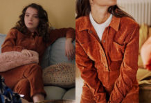 ICI TOUT COMMENCE : la combi en velours marron de Kelly dans l’épisode 569