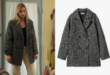 ICI TOUT COMMENCE : le manteau en laines mélangées de Salomé dans l’épisode 565