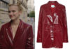 EMILY IN PARIS : Camille’s red leather blazer in S3E04