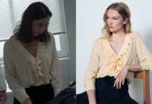 UN SI GRAND SOLEIL : la chemise jaune pâle de Chloé dans l’épisode 1075