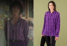 UN SI GRAND SOLEIL : la chemise noire et violette d’Elisabeth dans l’épisode 1075
