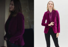 ICI TOUT COMMENCE : le blazer en velours prune de Rose dans l’épisode 584