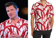 PERFECT MATCH : Nick Lachey’s red leaves shirt in S1E01