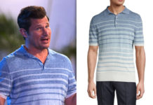 PERFECT MATCH : Nick’s Striped polo shirt in S1E03
