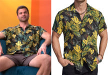 PERFECT MATCH : Nick’s green leaves print shirt