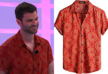 PERFECT MATCH : Nick’s red print shirt