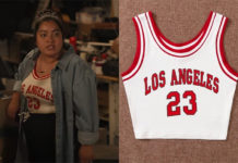 FREERIDGE : Gloria’s Los Angeles 23 print sleeveless crop top in S1E01