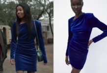 UN SI GRAND SOLEIL : la robe bleue de velours d’Inès