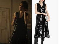 YOU : Kate’s Sequin-embellished wool-blend midi dress in S4E04
