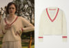 YOU : Kate’s cream v-neck wool sweater in S4E04