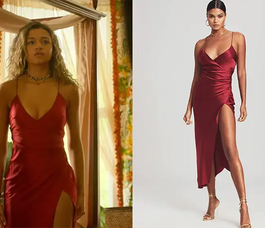 OUTER BANKS : Kiara’s burgundy dress in S3E01