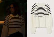 CLASS : Koel’s ribbed jumper with black stripes in S1E07