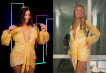 TOO HOT TO HANDLE GERMANY : Laura’ yellow tie and dye dress in S1E01