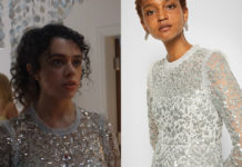 RED ROSE : Rochelle’s long sleeve mini dress in S1E01