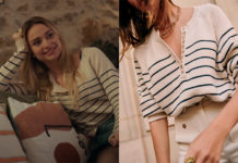 ICI TOUT COMMENCE : le pull écru à rayures de Salomé