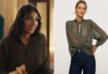 DEMAIN NOUS APPARTIENT : la chemise verte motif cachemire de Soraya dans l’épisode 1369