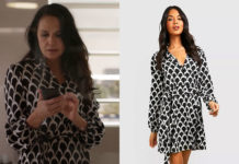 UN SI GRAND SOLEIL : la robe à imprimé géométrique de Claudine dans l’épisode 1097