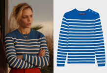 UN SI GRAND SOLEIL : le pull bleu à rayures d’Emma dans l’épisode 1106