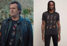 LÉO MATTEÏ, BRIGADE DES MINEURS : la paix et des roses sur le t-shirt de Léo dans l’épisode 41