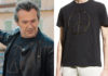 LÉO MATTEÏ, BRIGADE DES MINEURS : le t-shirt noir « signe de paix » de Léo dans l’épisode 44
