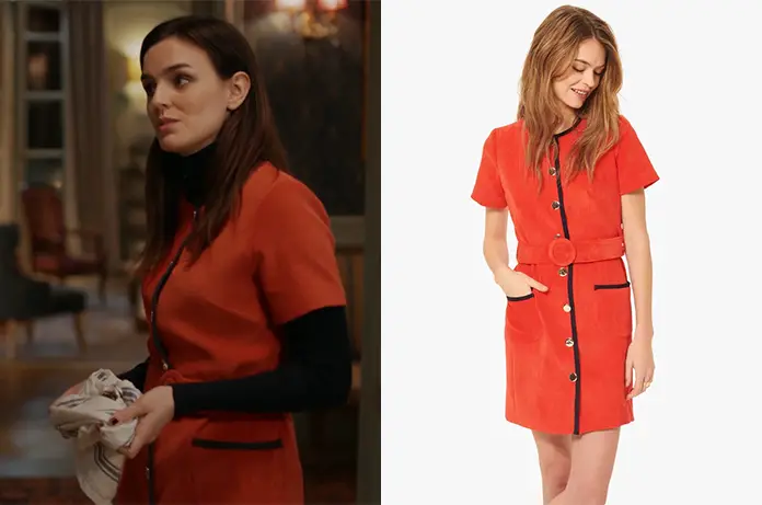 GRAND SOLEIL robe velours rouge Margot dans l’épisode 1105