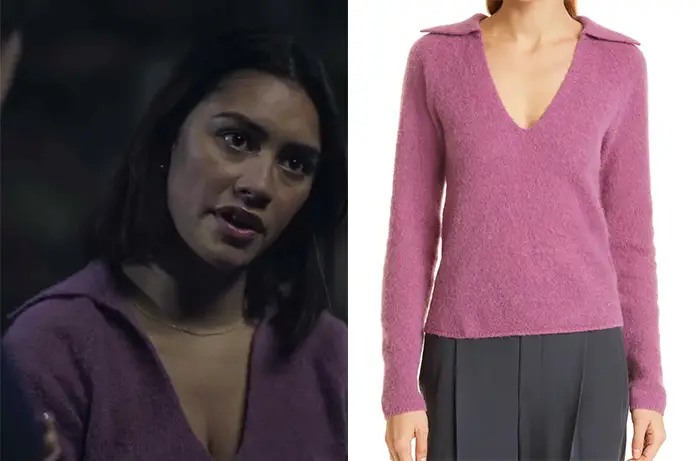 NIGHT AGENT Rose’s pink sweater S1E01