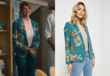 L’ÉCOLE DE LA VIE : le blazer vert imprimé fleurs de la proviseure dans l’épisode 2×05