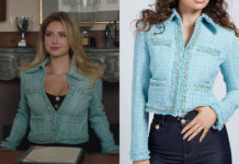 ICI TOUT COMMENCE : le blazer en tweed bleu de Charlène dans l’épisode 639