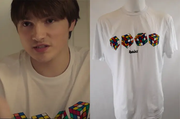 ATTRACTION t-shirt Rubik’s cube Mathias dans l’épisode 1×02