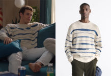 DEMAIN NOUS APPARTIENT : le pull à rayures irrégulières de Rayane dans l’épisode 1414