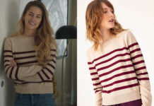 DEMAIN NOUS APPARTIENT : le pull rayé de Victoire dans l’épisode 1402