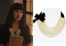 RIVERDALE : Veronica’s Multi-Strand Pearl Necklace With Velvet Bow in S7E02