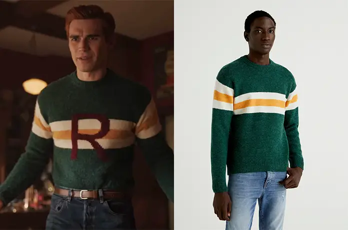 RIVERDALE Archie’s sweater with clashing detail S7E07