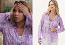 DEMAIN NOUS APPARTIENT : la chemise violette de Chloé dans l’épisode 1438