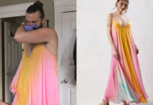 QUEER EYE : Jonathan’s crinkle chiffon long dress in S7E01