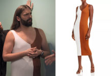 QUEER EYE : Jonathan’s Color Blocked Midi Dress in S7E05