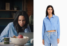 ICI TOUT COMMENCE : la blouse bleue à rayures de Marta dans l’épisode 665