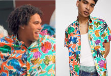 QUEER EYE : Michael’s shirt in bright patchwork floral print in S7E07