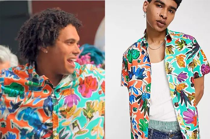 QUEER Michael’s shirt bright patchwork floral print S7E07