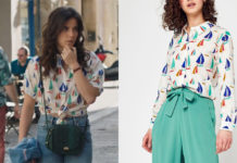 DEMAIN NOUS APPARTIENT : la chemise imprimé bateaux de Roxane dans l’épisode 1435